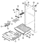 FREEZER COMPARTMENT Diagram and Parts List for RB153PV DD01A Magic Chef Refrigerator