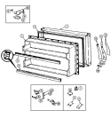 FREEZER DOOR Diagram and Parts List for RB153PA DG19A Amana Refrigerator