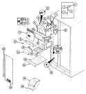 FREEZER COMPARTMENT Diagram and Parts List for RCE224RDV DS38A Maytag Refrigerator