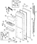 FRESH FOOD DOOR Diagram and Parts List for RCE224RDA DS39A Admiral Refrigerator
