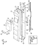 FREEZER DOOR Diagram and Parts List for RCE224RDA DS39A Admiral Refrigerator