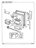 FRESH FOOD DOOR Diagram and Parts List for RB214RA DG74A Magic Chef Refrigerator