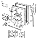 FRESH FOOD DOOR Diagram and Parts List for RB214RFA DG80A Magic Chef Refrigerator