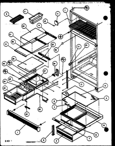 Shelves Diagram and Parts List for TQ20QBW-P1111604WW  Amana Refrigerator