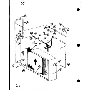 Diagram 4 Diagram and Parts List for BBC3610M-B P67346-6C Amana Air Conditioner