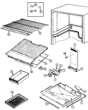 FREEZER COMPARTMENT Diagram and Parts List for HRNT23393A DF99A Hoover Refrigerator