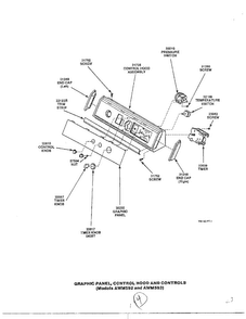 Graphic Panel/control Hood And Controls Page 2 Diagram and Parts List for 6497-LW-9203  Amana Washer