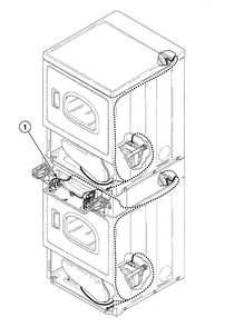 Harnesses 1 Diagram and Parts List for SSG009QF  Speed Queen Dryer