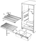 SHELVES & ACCESSORIES Diagram and Parts List for GNT17M4XA CF22A Admiral Refrigerator