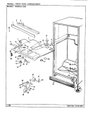 FRESH FOOD COMPARTMENT Diagram and Parts List for RB23KA-4AW BG98C Admiral Refrigerator