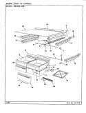 CHEST OF DRAWERS Diagram and Parts List for RB23KA-4AW BG98C Admiral Refrigerator
