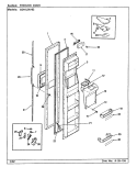 FREEZER DOOR Diagram and Parts List for GDNS24V92 CP83A Admiral Refrigerator