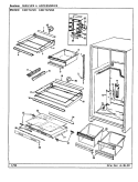 SHELVES & ACCESSORIES Diagram and Parts List for CDNT22V9 AC86A Admiral Refrigerator