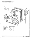 FRESH FOOD DOOR Diagram and Parts List for RB21KA-4A CG83A Magic Chef Refrigerator