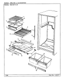SHELVES & ACCESSORIES Diagram and Parts List for RB21KN-2A CG80A Amana Refrigerator
