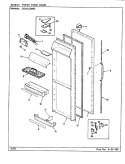 FRESH FOOD DOOR Diagram and Parts List for GDNS22M92 CP33A Admiral Refrigerator