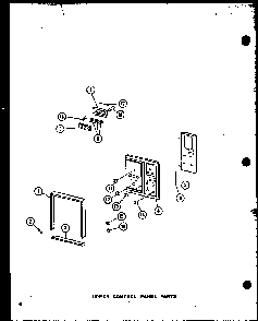 Upper Control Panel Parts Diagram and Parts List for RCC-4 P73409-1M Amana Microwave