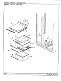 SHELVES & ACCESSORIES Diagram and Parts List for CNS22V8A BR17B Admiral Refrigerator