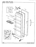 FRESH FOOD DOOR Diagram and Parts List for CNS22V8A BR17A Admiral Refrigerator