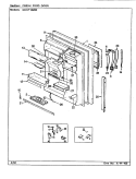 FRESH FOOD DOOR Diagram and Parts List for GDNT18M92 CF45B Admiral Refrigerator