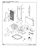 UNIT COMPARTMENT & SYSTEM Diagram and Parts List for GNS20M82 CP08A Admiral Refrigerator