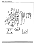 FRESH FOOD DOOR Diagram and Parts List for RB23KA4AWT CL82A Admiral Refrigerator