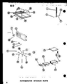 Refrigerator Interior Parts Diagram and Parts List for SRI19E-C-P74870-5WC  Amana Refrigerator