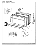 FREEZER DOOR Diagram and Parts List for GNT15M4XA CF08A Admiral Refrigerator