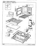 FREEZER COMPARTMENT Diagram and Parts List for RB18KN-4AL BG44C Admiral Refrigerator
