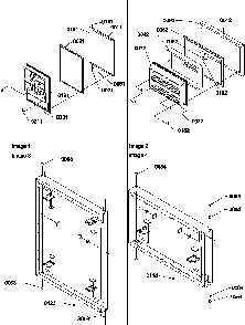 Door Assemblies Diagram and Parts List for THI21TL-P1302602WL  Amana Refrigerator