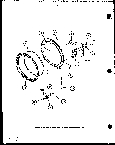 Section 1 Diagram and Parts List for LG2911 P7804804W W Amana Dryer