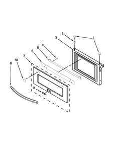 Door, Microwave Diagram and Parts List for JMC2127WS01  Jenn-Air Microwave