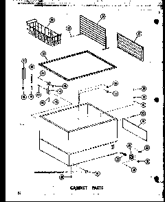 Cabinet Parts Diagram and Parts List for C11W P60330-9W Amana Freezer