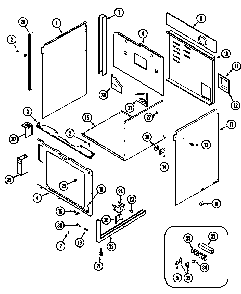 Body Diagram and Parts List for SVD8310SD  Jenn-Air Range