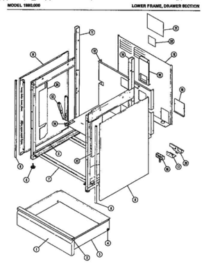 Part Location Diagram of 50008P25 Whirlpool NLANDRAWER ASSEMBLY