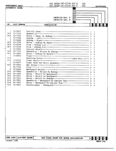 Gas Dryer/ Backguard Page 2 Diagram and Parts List for 8215A REV F Norge Dryer