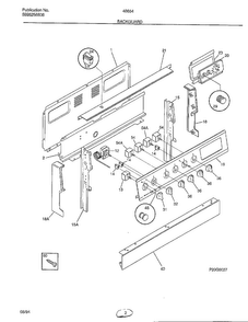 Backguard Diagram and Parts List for 486640A  Admiral Range