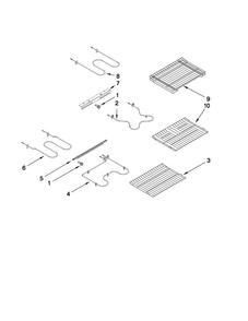 Rack And Element Parts Diagram and Parts List for MER6875BCS17  Maytag Range