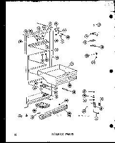 Interior Parts Diagram and Parts List for EU18K-AG P60335-18WG Amana Freezer