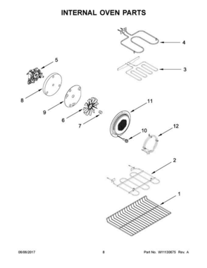 05 - Internal Oven Parts Diagram and Parts List for MET8800FZ00  Maytag Range
