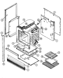 BODY Diagram and Parts List for A9495XRB  Admiral Microwave Oven Combo