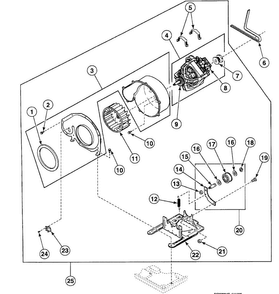 Motor Assy Diagram and Parts List for SSE117LF  Speed Queen Dryer