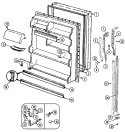 FRESH FOOD DOOR Diagram and Parts List for RBE193TV  Maytag Refrigerator