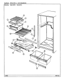 SHELVES & ACCESSORIES Diagram and Parts List for RB212PW DD75A Magic Chef Refrigerator