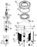 Part Location Diagram of 22001116 Whirlpool TUB, OUTER (STACK)