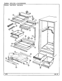 SHELVES & ACCESSORIES Diagram and Parts List for RBE193PW DG62A Maytag Refrigerator