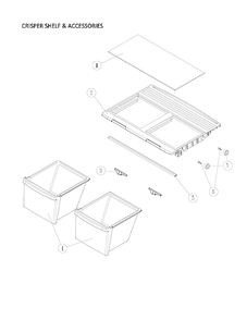 Crisper Shelf And Accessories Diagram and Parts List for 11170719911  Kenmore Refrigerator