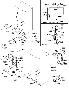 Drain Systems, Rollers, And Evaporator Assy Diagram and Parts List for SG521SBW-P1197002WW  Amana Refrigerator