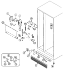 FRESH FOOD COMPARTMENT Diagram and Parts List for GS24X8D3A DP84A Admiral Refrigerator