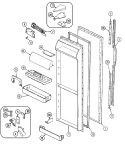 FRESH FOOD DOOR Diagram and Parts List for GS24X8D3A DP84A Admiral Refrigerator